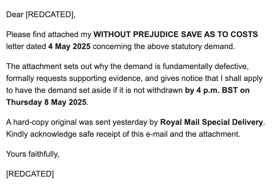 email to law firm
